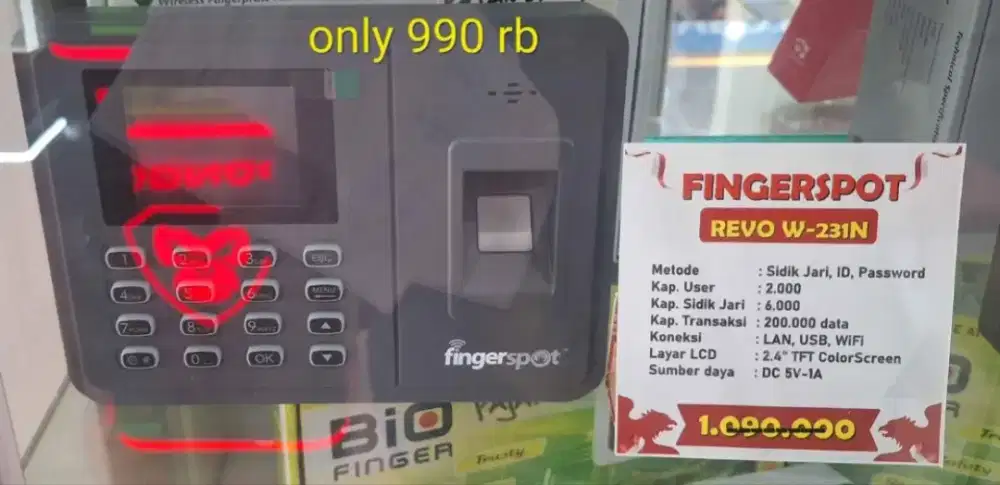 Fingerprint Mesin Absensi Fingerspot Revo W231N Wireless