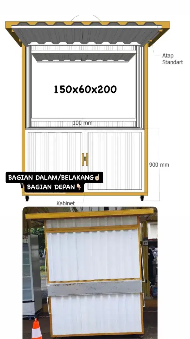 Dijual booth container tawar sampe deal
