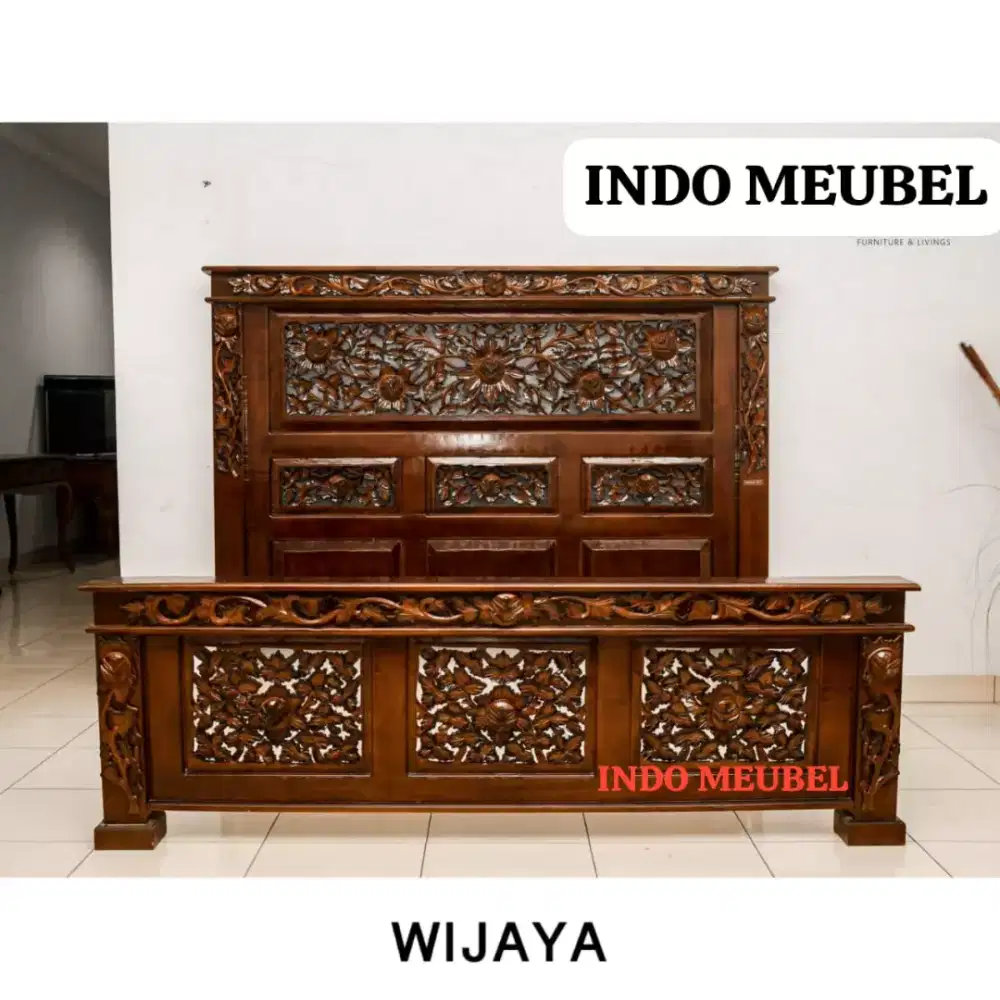 SET DIVAN SANDARAN KAYU JATI UKIR, KAYU MAHOGANI, KAYU MINDI MODERN