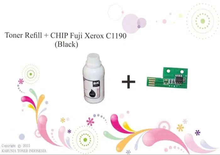 Toner Refill + CHIP Fuji Xerox C1190 (Black) Berkualitas