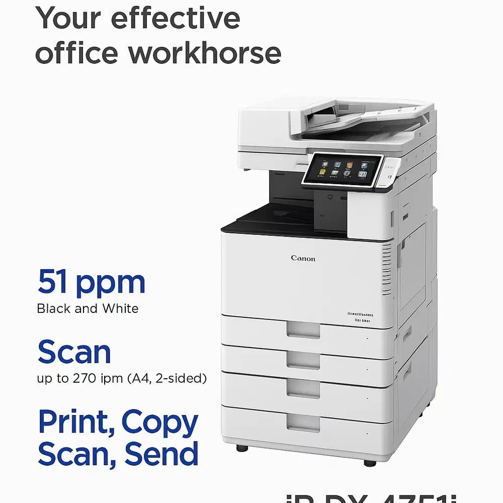 Canon iR DX 4751i – Mesin Fotocopy A3 Hitam Putih Profesional