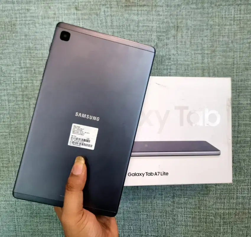 Samsung Tab A7 Lite 3/32 Wifi Cell Lengkap Fullset Mulus Original