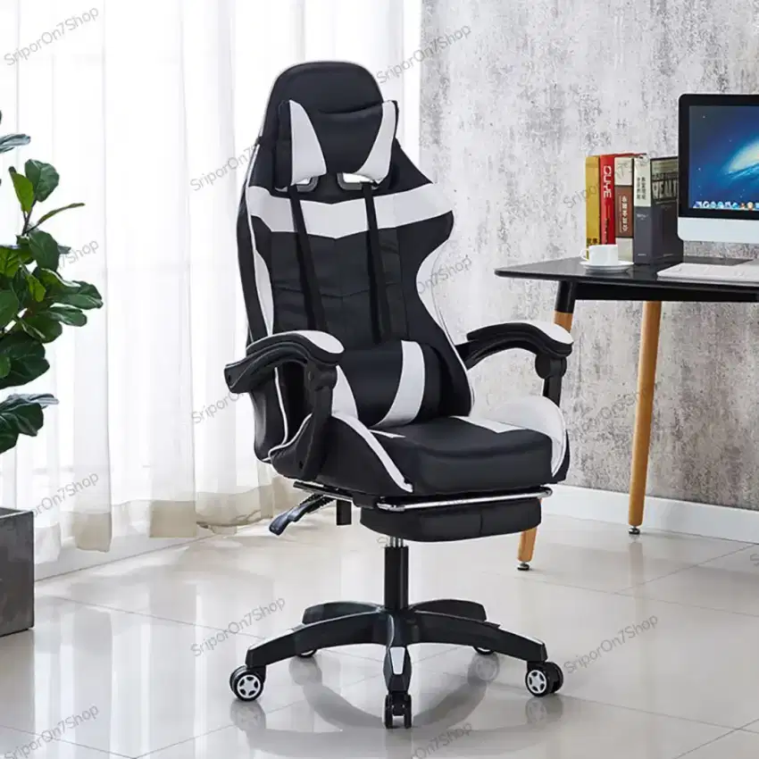 Kursi Kantor/Gaming Bisa Rebahan dan Ada Sandaran Kaki