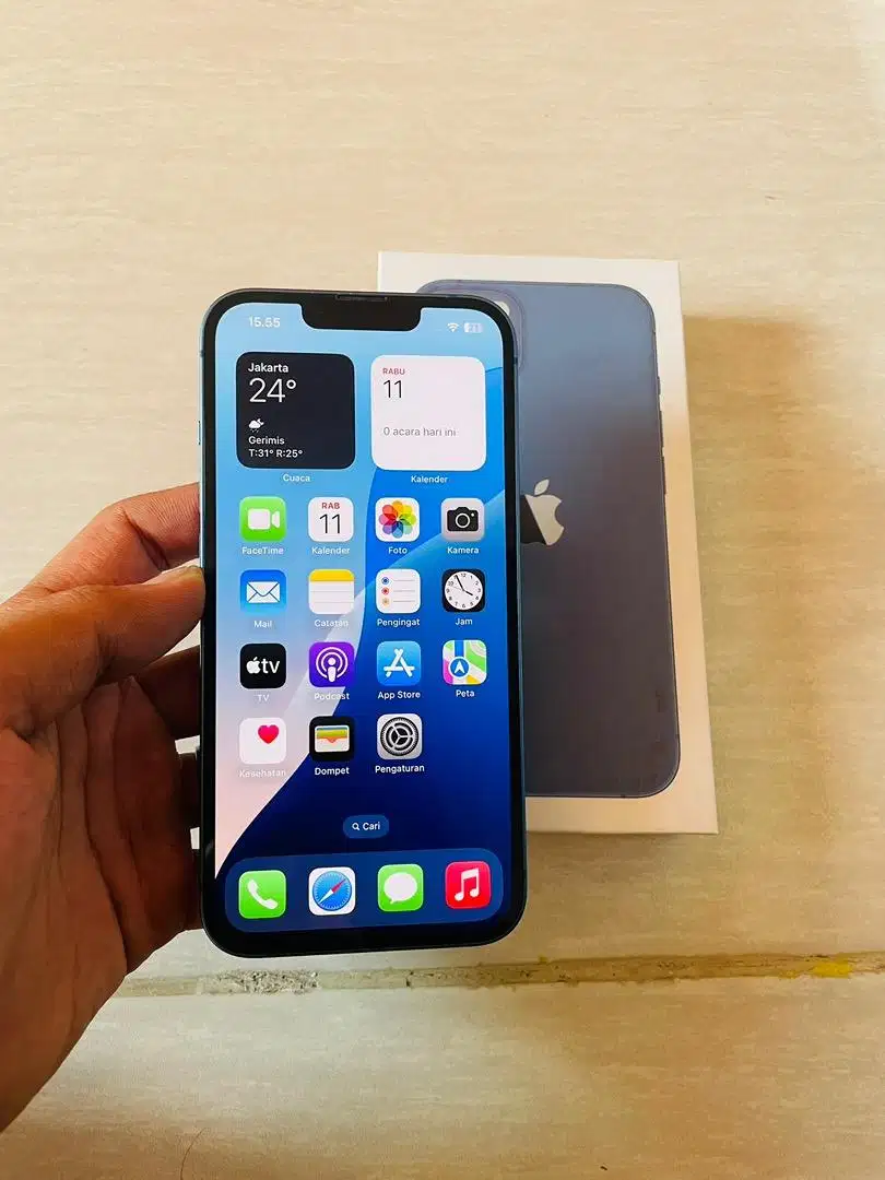 Iphone 13 256 gb resmi indo fullset normal