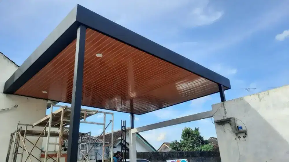 kebutuhan lain teras hunian anda kanopi minimalis plus plafon pvc