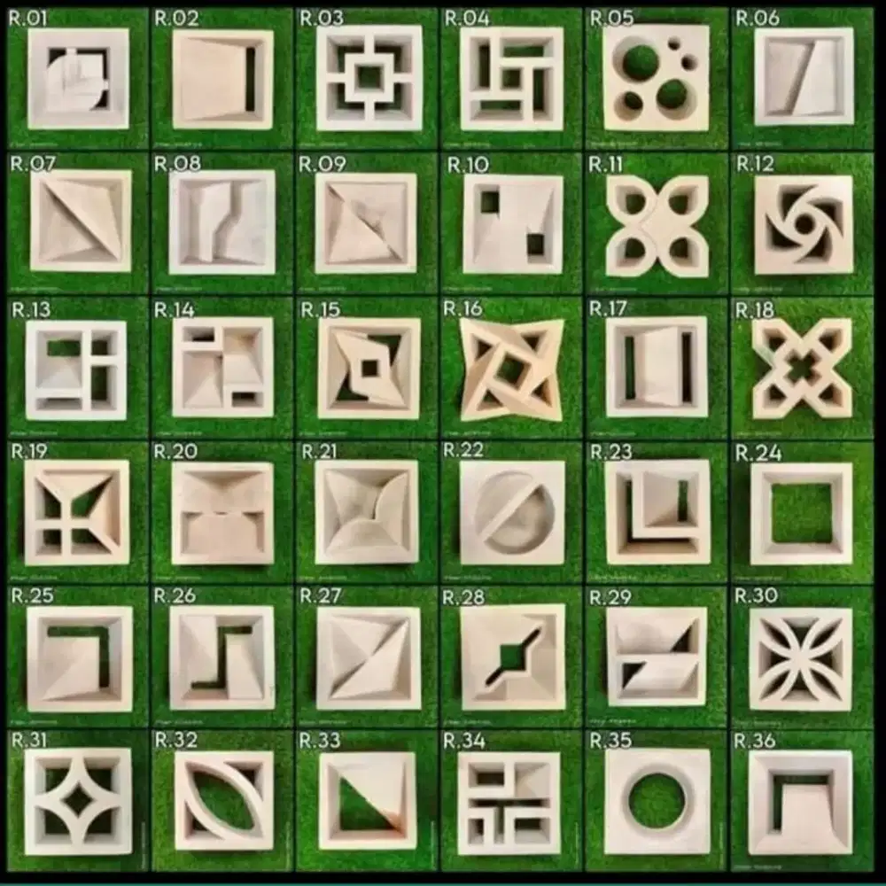 Roster beton / lubabg angin / ventilasi udara / dekorasi rumah