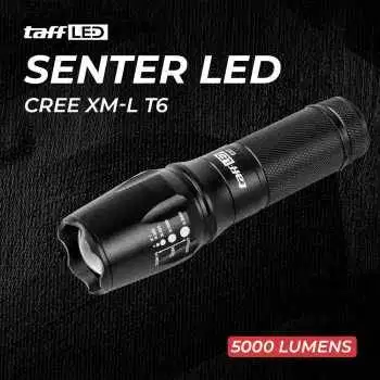 Senter LED Cree XM-L T6 5000 Lumens 5 Mode
