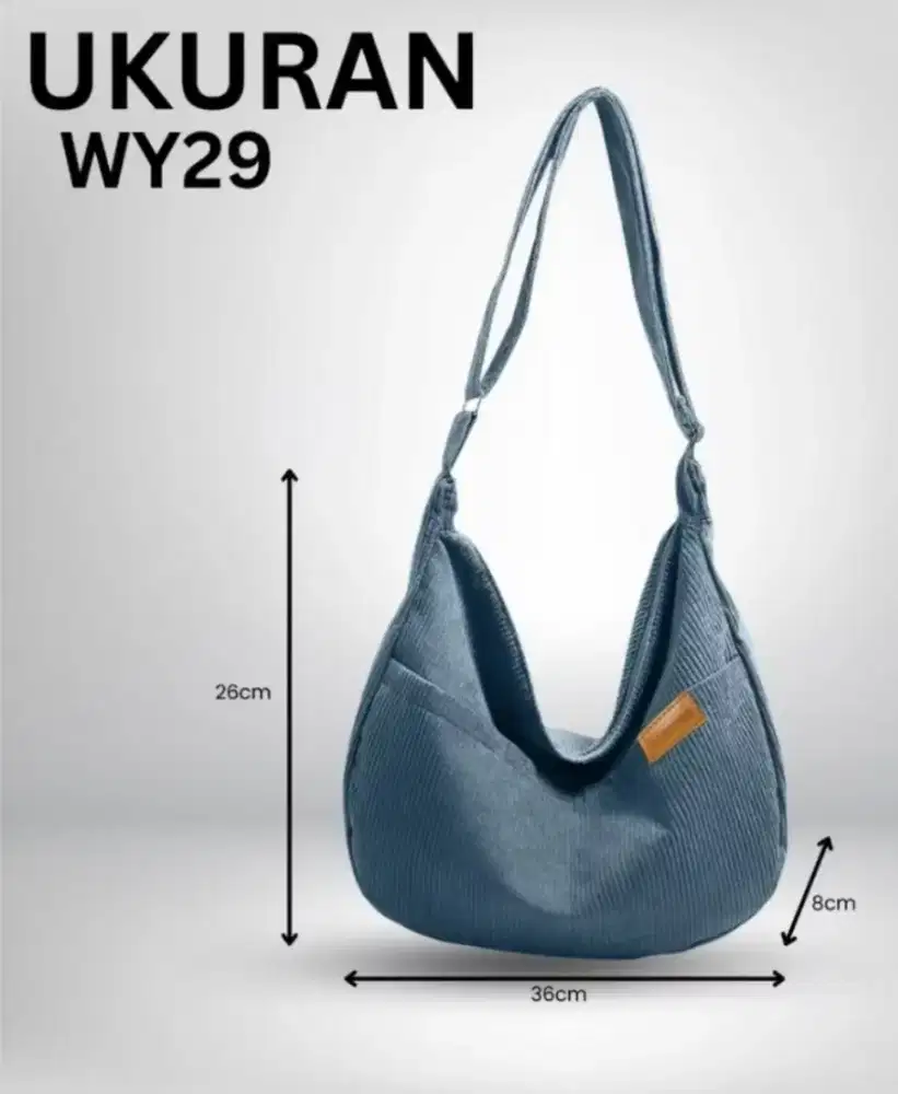 Tas Selempang Bahu Wanita Corduroy Kekinian Terbaru Terlaris - WY29