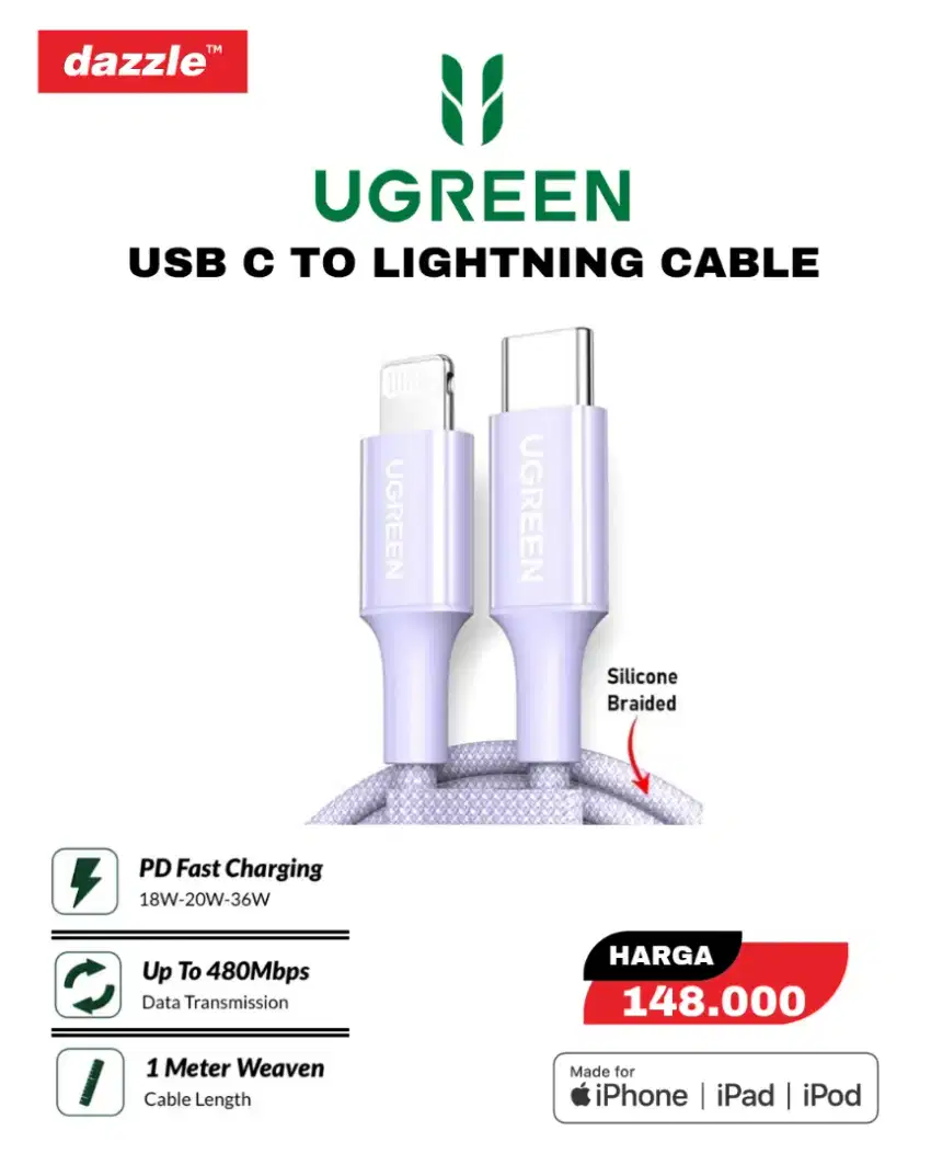 UGREEN TYPE C TO LIGHTNING CABLE