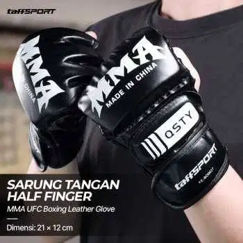 Sarung Tangan Half Finger MMA UFC Boxing Leather Glove