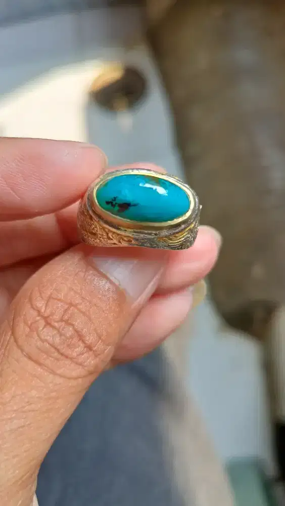 Batu Cincin Akik Permata Natural Chrysocolla Chalcedony Bacan Murmer