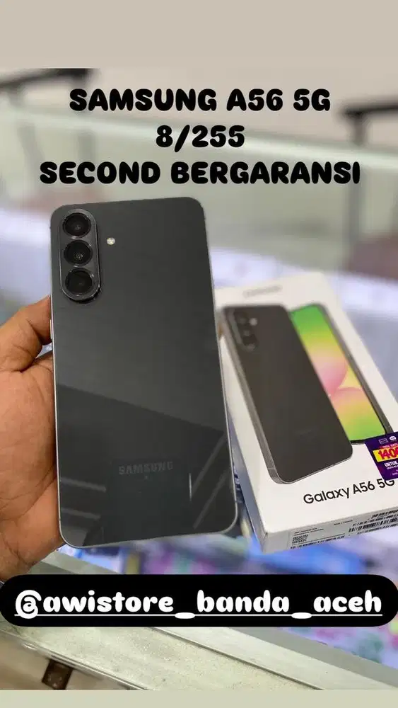 SAMSUNG A56 5G 8/256GB SECOND RESMI GARANSI AKTIF