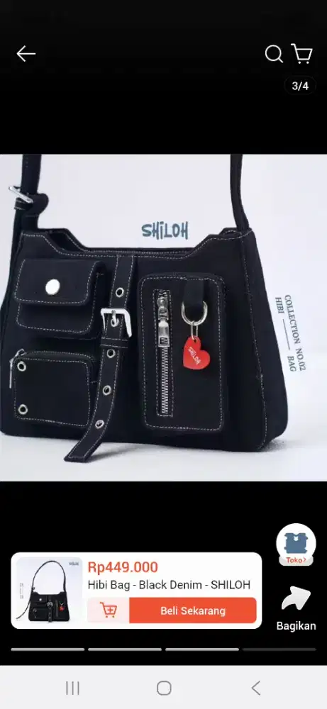 Shiloh Hibi Bag Balck denim