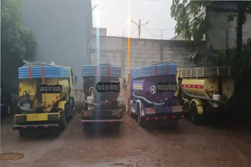 SEDOT WC PENUH TEMBAK SALURAN MAMPET TUNTAS. BAMBU APUS