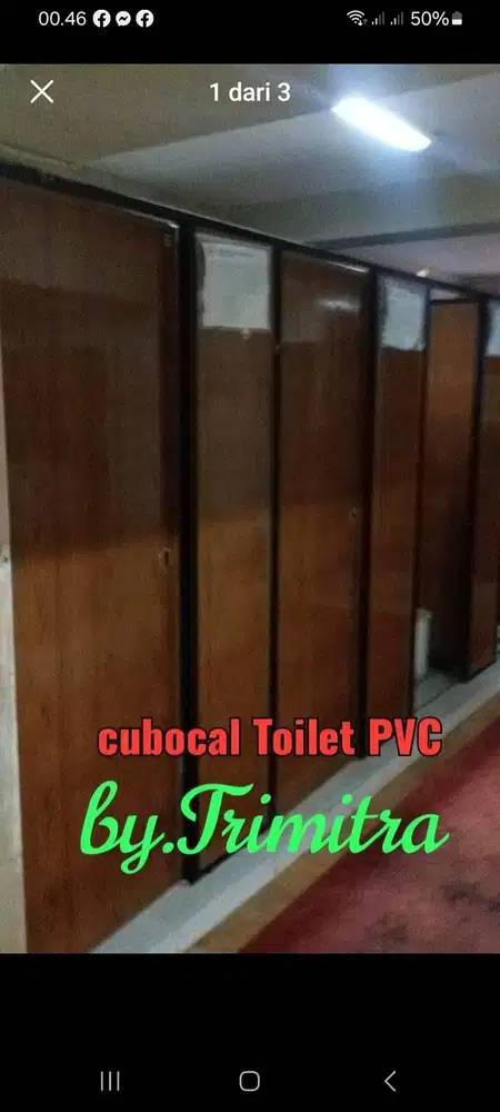 Kubical TOILET PVC/ Phenolic  KUSEN  ALUMINIUM/ PARTISI GYPSUM