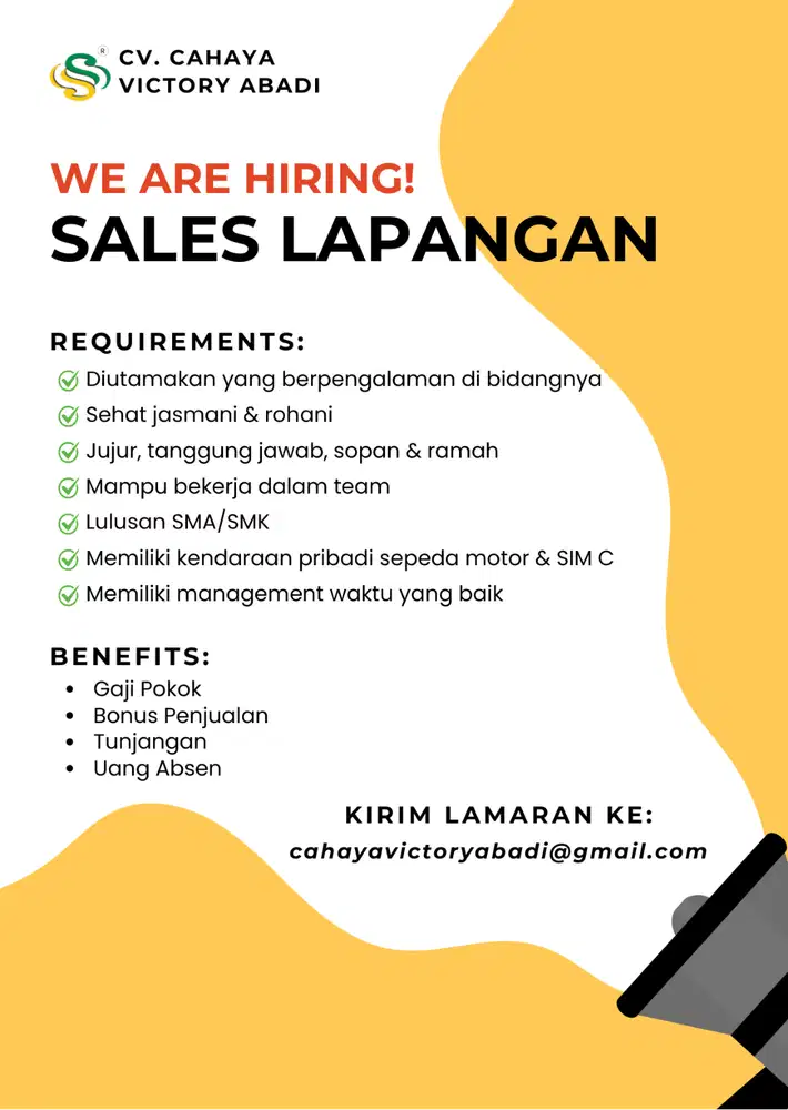 Sales Peralatan Rumah Tangga & Pecah Belah