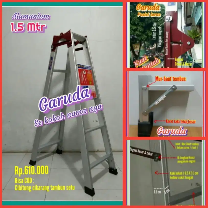 Tangga lipat almunium 1.5 mtr.