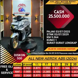 YAMAHA ALL NEW AEROX ABS TH 2024 BISA CASH/KREDIT VIA CC/ PAYLATER