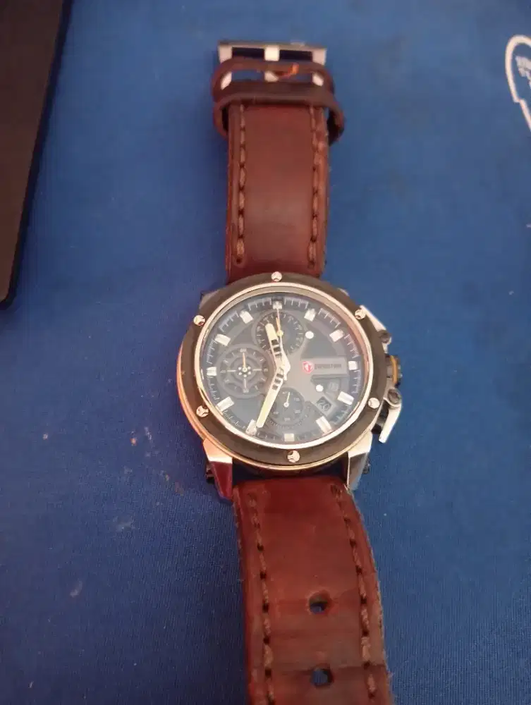 Jam Expedition Chrono Brown Leather – Kondisi Mulus 98%