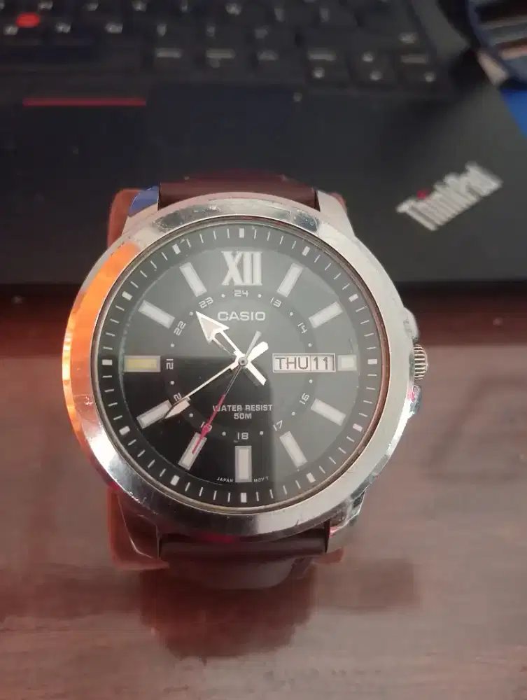 Casio Original Classic Leather Brown – Elegan & Like New