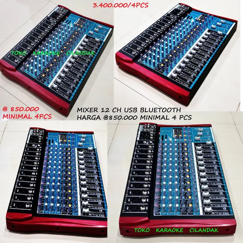 PROMO  SPEAKER AMPLIFIER STAND MIXER RAK AUDIO   MIXER 12CH USB BLUETO