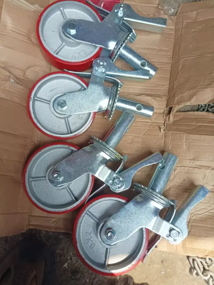 roda scaffolding 6in beban berat 1ton lebih perset rem semua