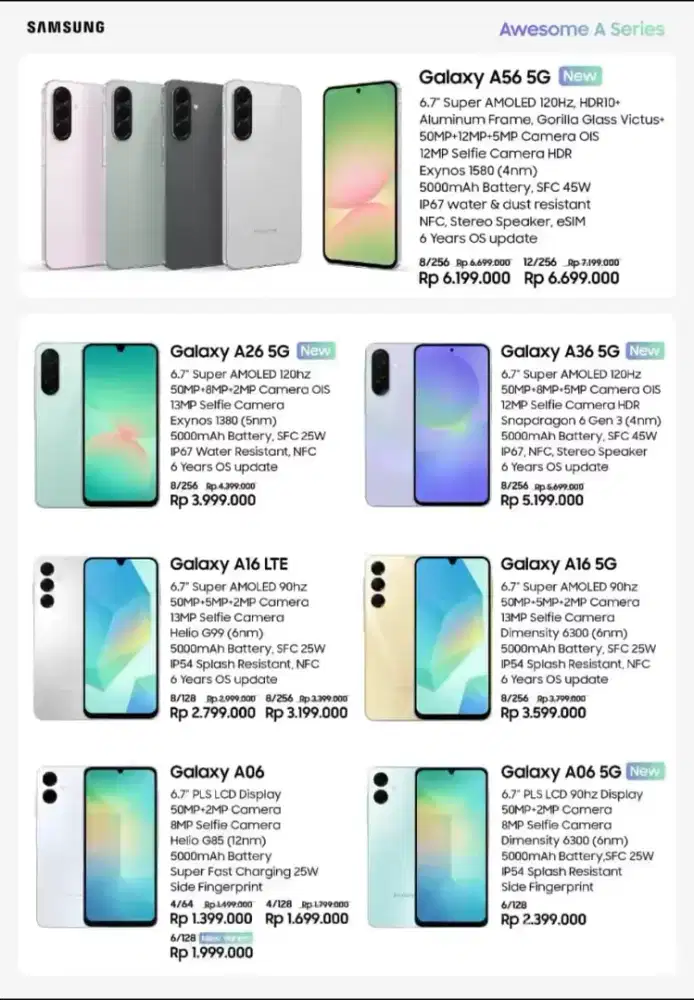 Samsung Terbaru Garansi Resmi