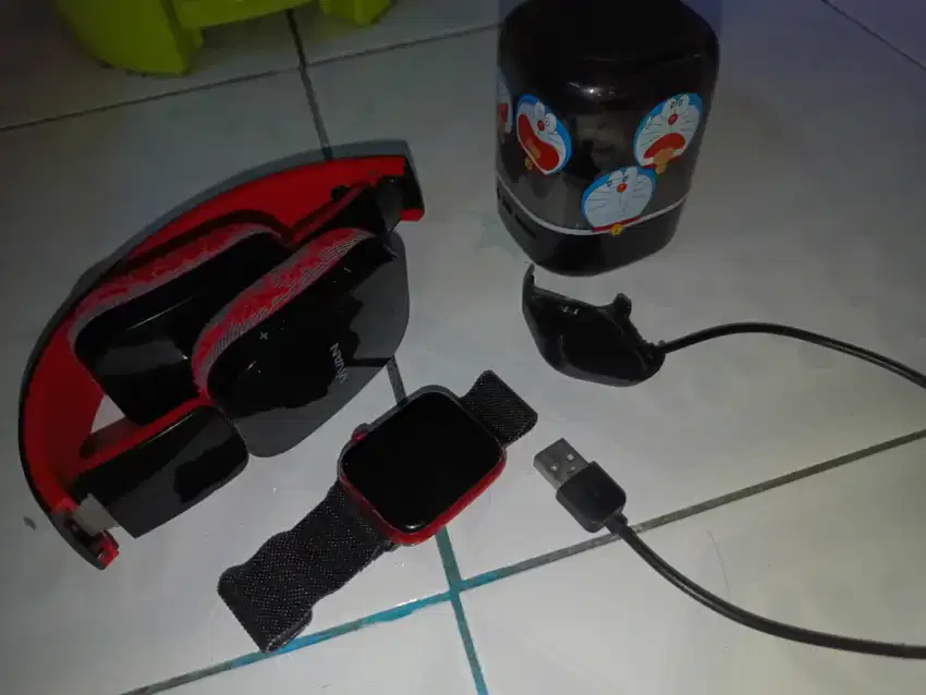 Headset+smartwatch+speaker disco bluetooth