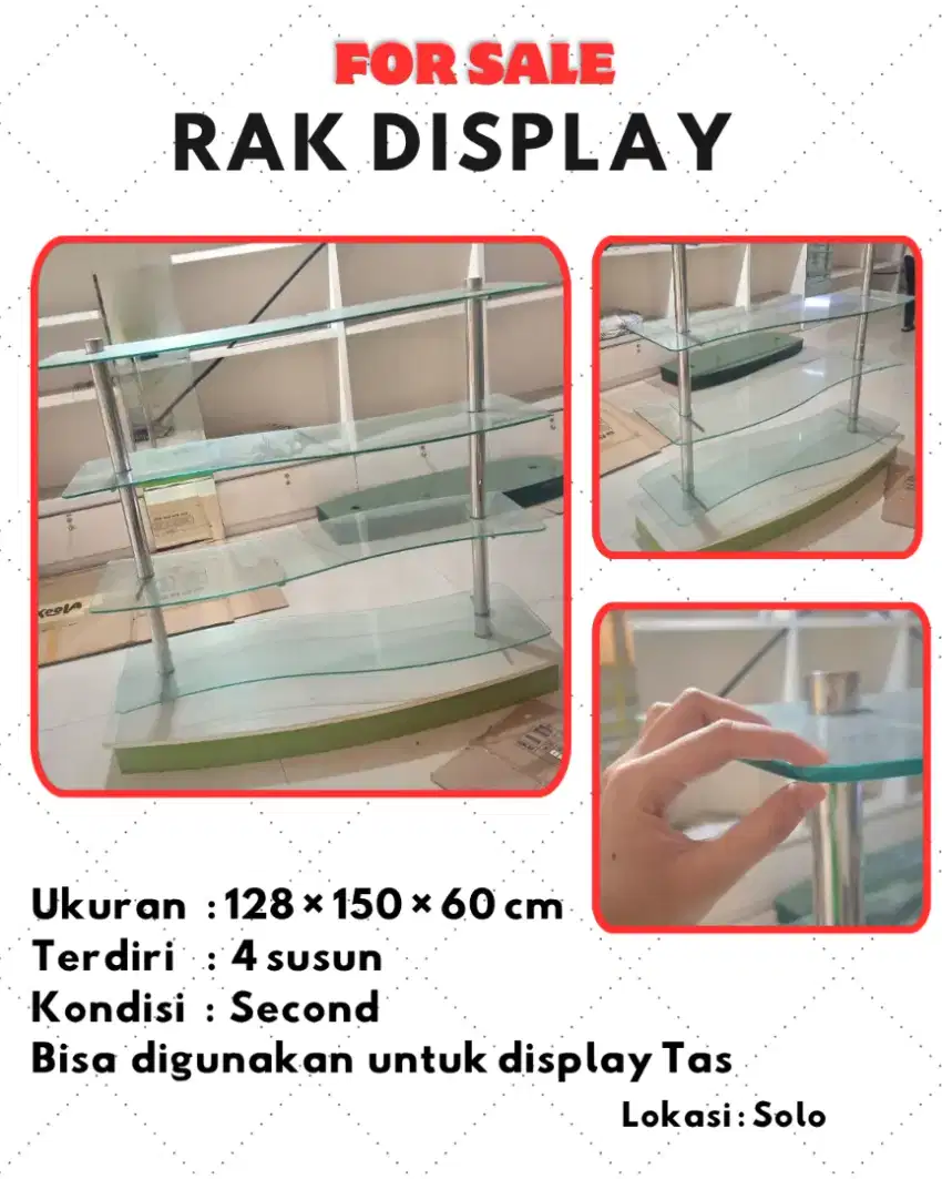 Rak display tas