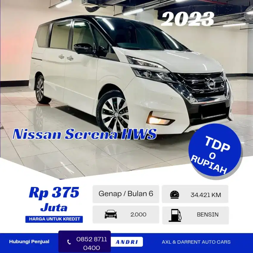 KM 34 RB, Nissan Serena HWS 2.0 NIK 2023 Putih