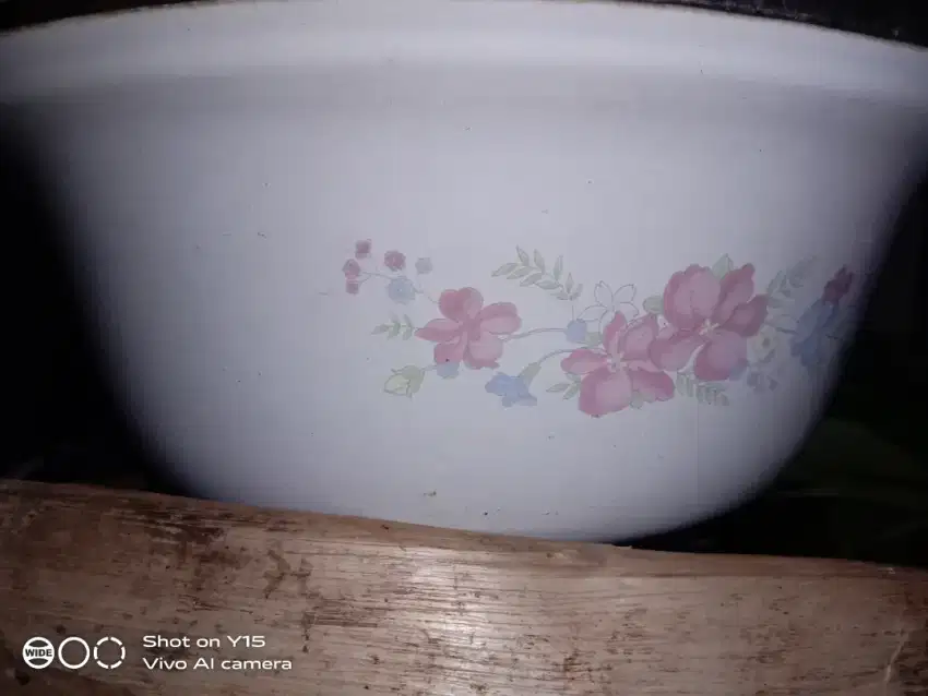 Dijual Baskom Kabin Besi Motif bunga 48 cm