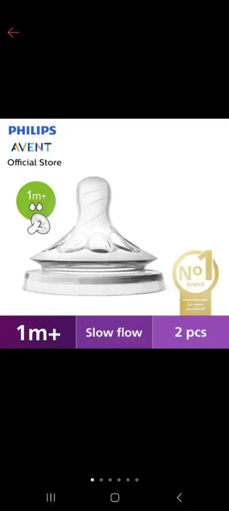 Dot empeng botol susu Avent Philips