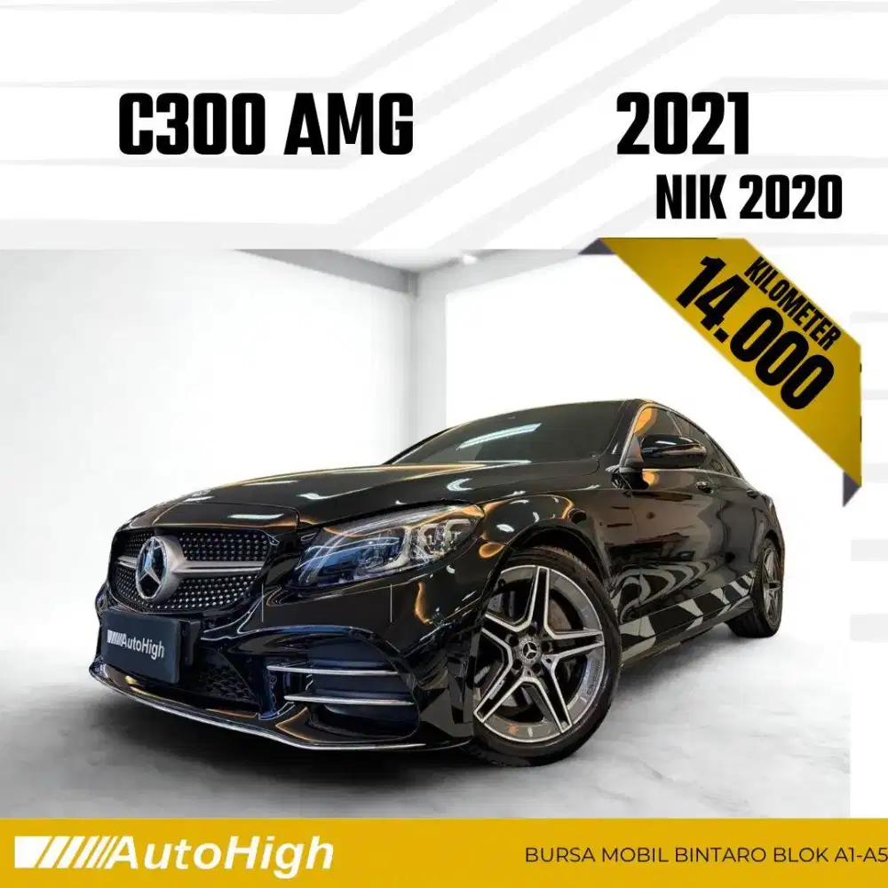 DP10% [Km14.000] C300 AMG 2020 Black Reg 2021 #AUTOHIGH