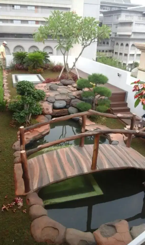 Pemasangan kolam ikan