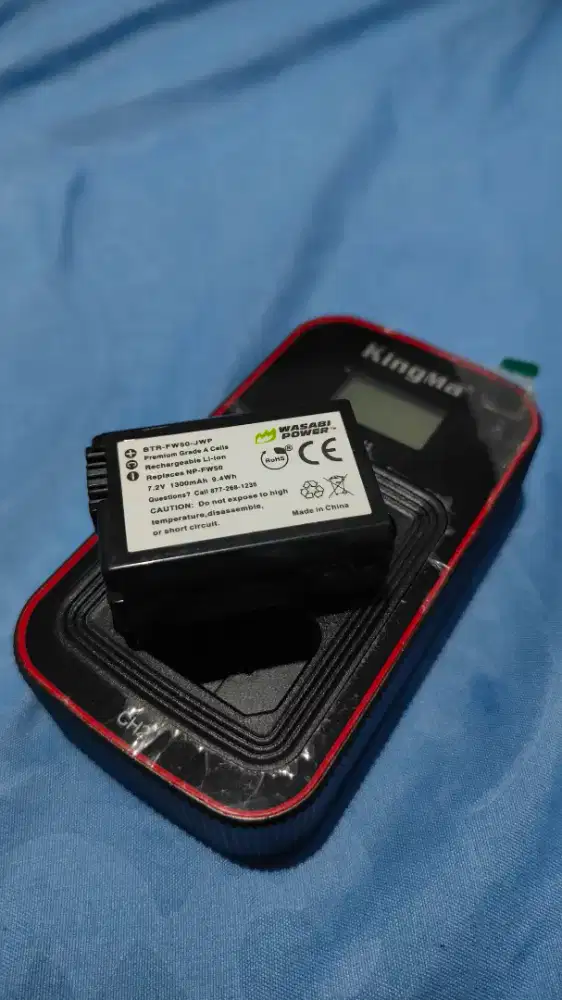 1Baterai wasabi NPFw50 + charger (tanpa kabel)