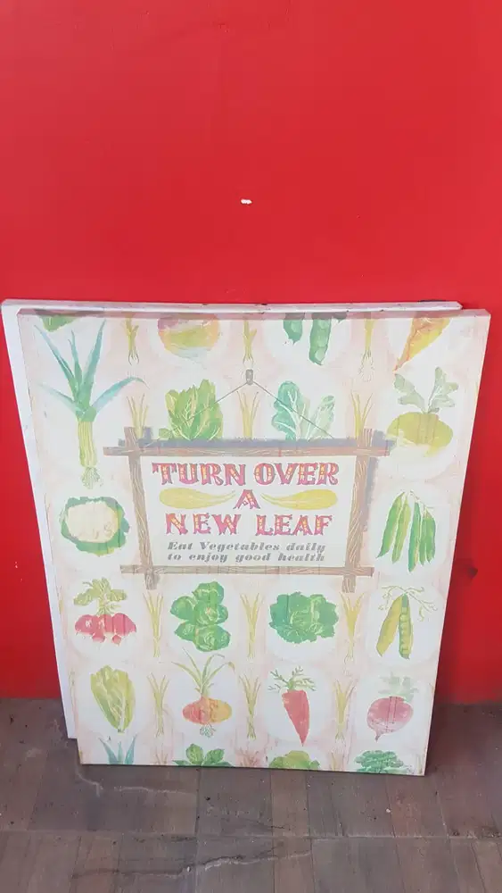 Hiasan dinding Uk 60 x 80 cm bahan kayu dan kanvas