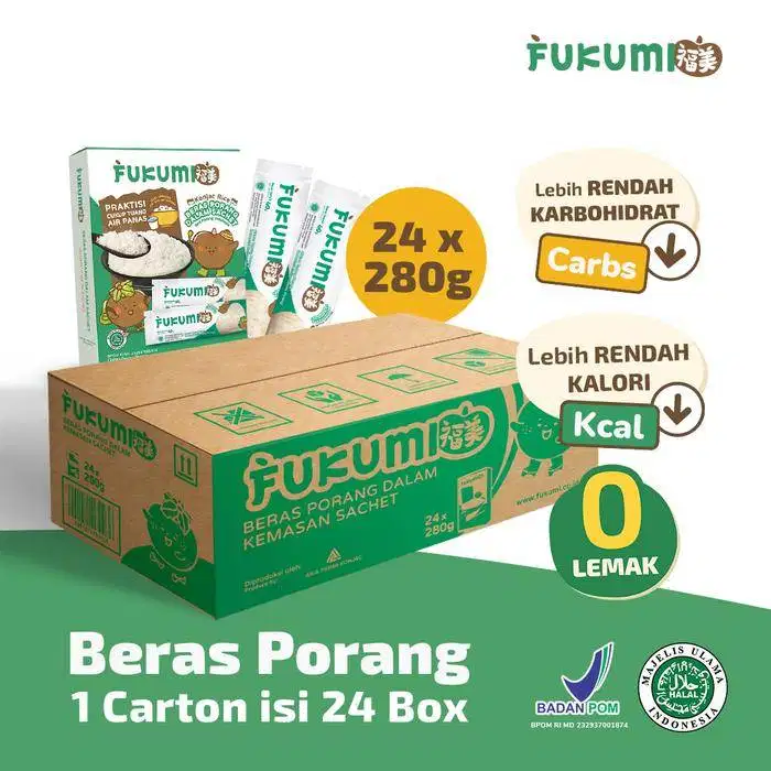 Fukumi Beras Porang Kemasan Sachet per dus