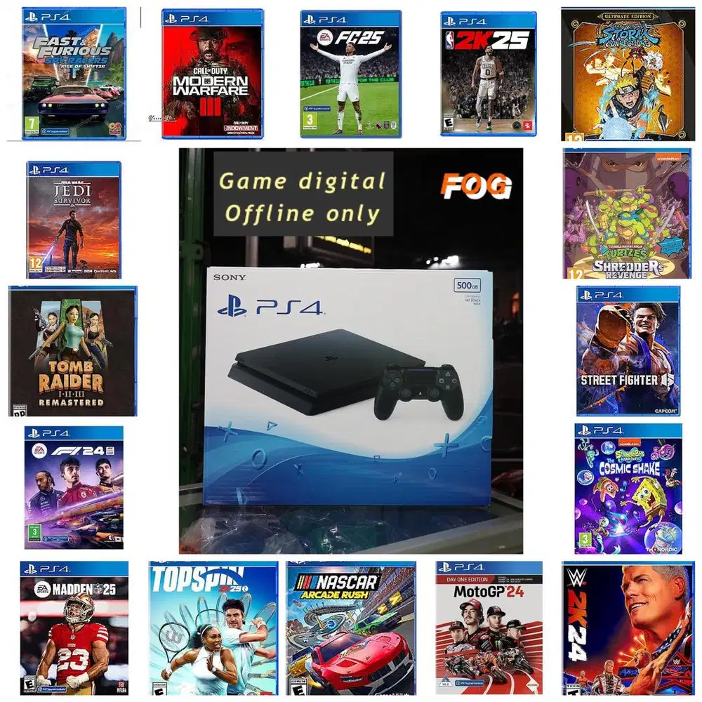 PS4 Slim Fullgame Fullset tinggal main