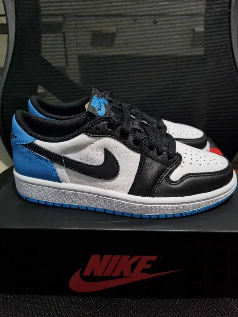 Nike Jordan 1 Low OG UNC Black and Dark Powder Blue White Black