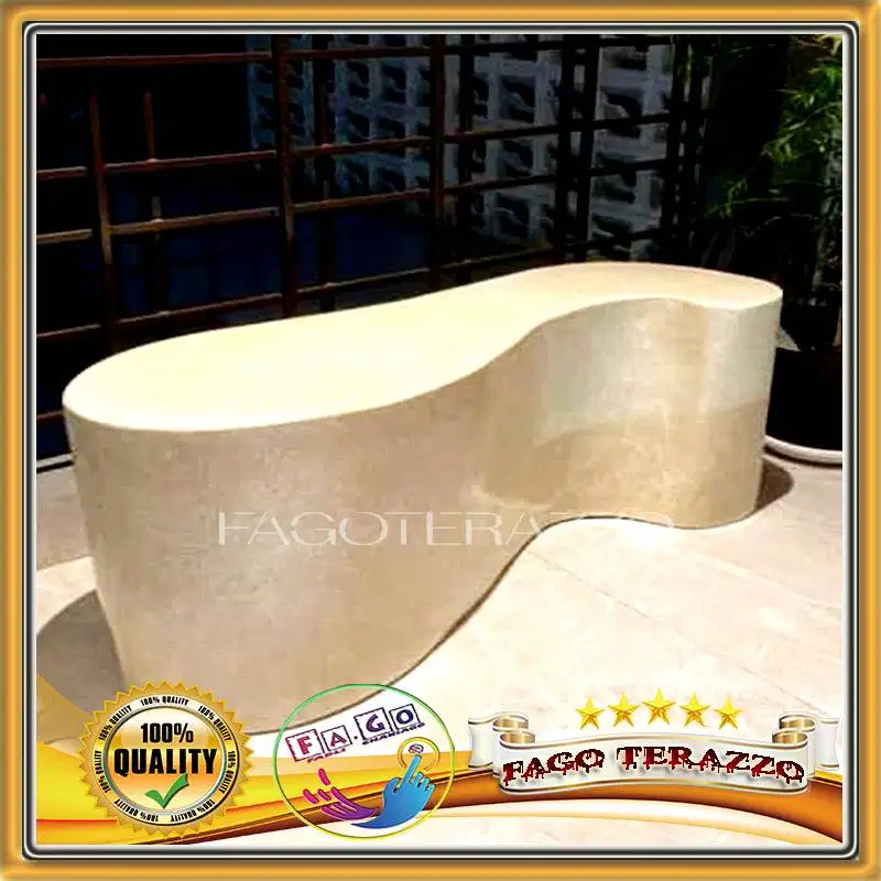BANGKU TERASO MODEL LENGKUNG ORIGINAL HANDMADE TERAZZO Furniture Marme