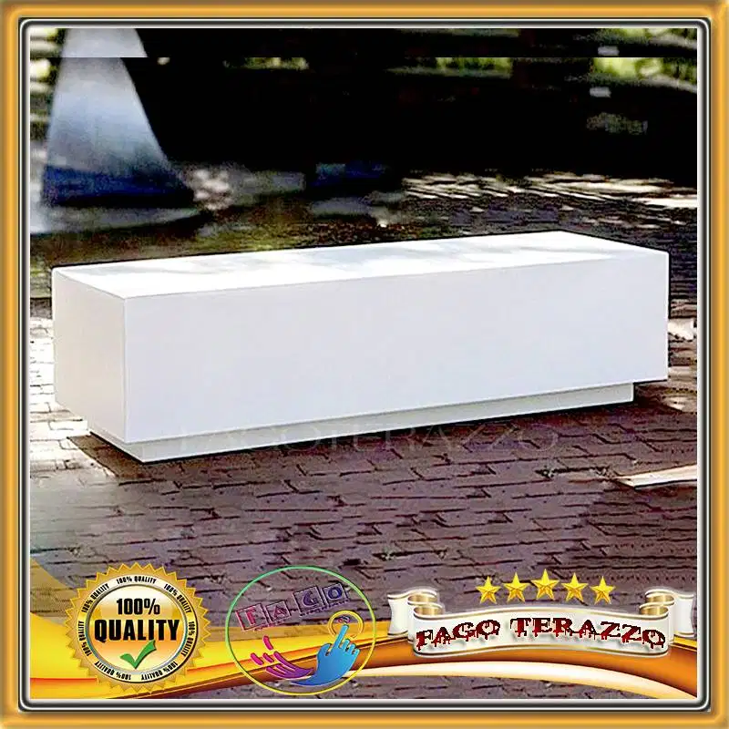 Bangku Taman Kotak terazzo | Kursi Taman model balok teraso