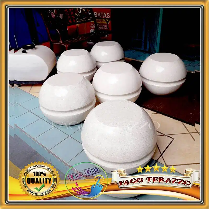 BANGKU BOLA TAMAN BOLARD TERASO ORIGINAL TERAZZO