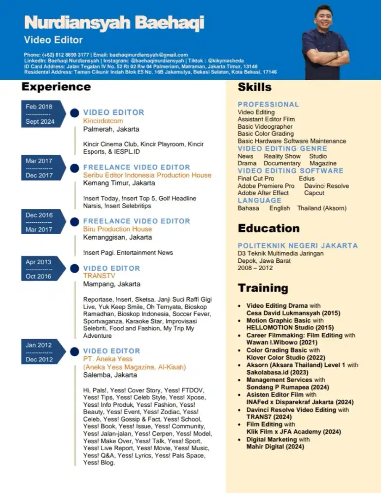 Mencari pekerjaan Video Editor