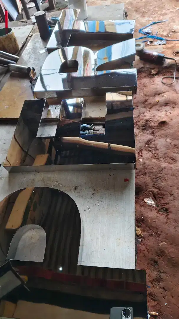 Huruf Timbul Stainless