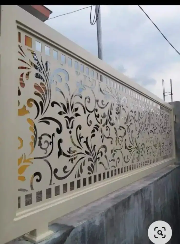 Bengkel las tralis Pintu pagar gerbang minimalis cutting laser