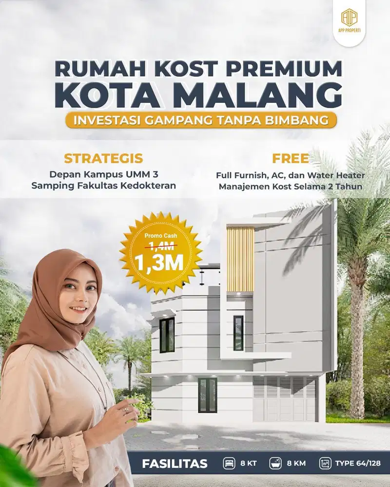 RUMAH KOS DEPAN KAMPUS MUHAMMDYAH KOTA MALANG