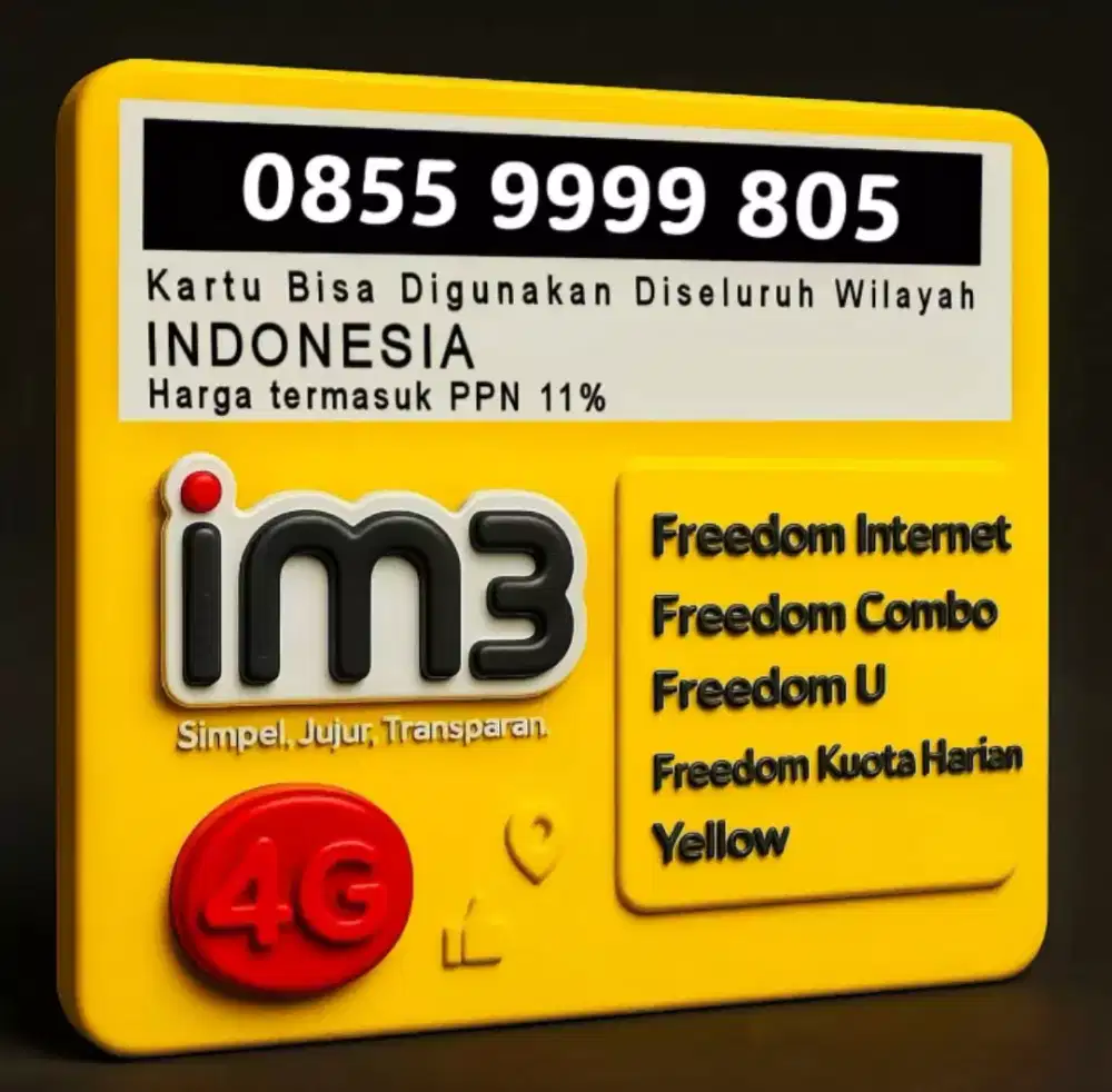 Kartu Perdana Nomor Cantik iM3 Indosat