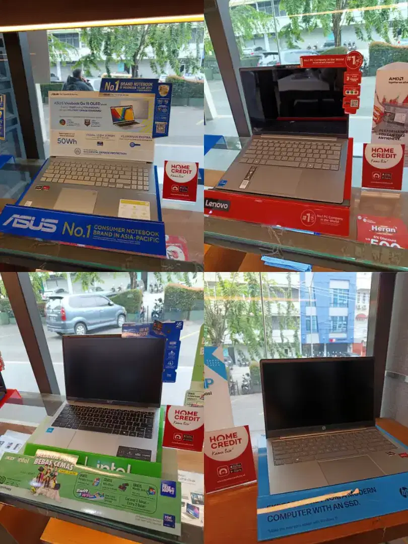 Laptop ready semua merk,  Ada Asus Acerr Lenovo HP