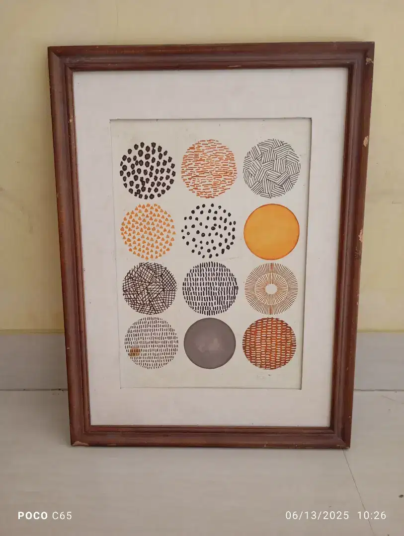 Hiasan Dinding aneka corak UK 58  x 43 cm bahan kayu dan painting