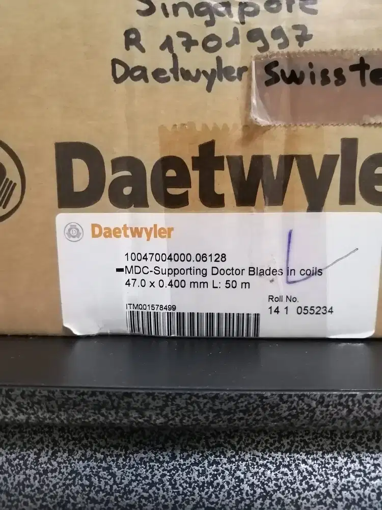 Pisau Printing Doctor Blades Daetwyler Pisau Tinta Percetakan
